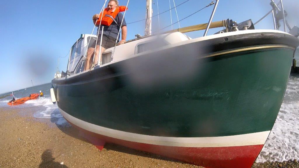Yacht aground
